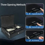 Gun Safe with 3 Unlock Ways - Fingerprint/Digital PIN/Key, Quick Access, LCD Display, Solid Steel for Home, Nightstand, Car Gun Safe with 3 Unlock Ways - Fingerprint/Digital PIN/Key, Quick Access, LCD Display, Solid Steel for Home, Nightstand, Car