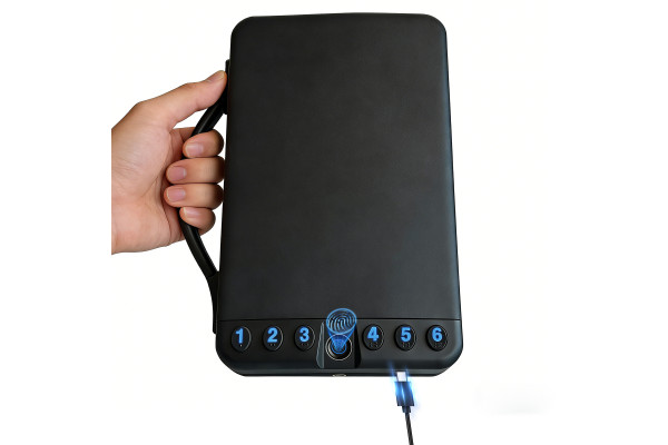 Biometric Handgun Safe, Quick Access Pistol Safe with 99 Sets Fingerprint Recognition & Backup Key, Type-C Emergency Unlock Gun Safe, Portable Heavy Steel Gun Lock Box for Home, Car, Travel, Nightstand, Drawer Storage Biometric Handgun Safe, Quick Access Pistol Safe with 99 Sets Fingerprint Recognition & Backup Key, Type-C Emergency Unlock Gun Safe, Portable Heavy Steel Gun Lock Box for Home, Car, Travel, Nightstand, Drawer Storage
