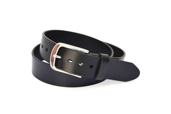 Full Grain Leather Belt For Men Stainless Steel Buckle Black Brown Belt Dress Belt vegetable Tanned Leather 1.5" Wide - 05-5G