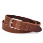 Full Grain Leather Belt For Men Stainless Steel Buckle Black Brown Belt Dress Belt vegetable Tanned Leather 1.5" Wide - 05-5M
