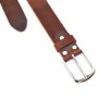 Full Grain Leather Belt For Men Stainless Steel Buckle Black Brown Belt Dress Belt vegetable Tanned Leather 1.5" Wide - 05-5M