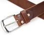 Full Grain Leather Belt For Men Stainless Steel Buckle Black Brown Belt Dress Belt vegetable Tanned Leather 1.5" Wide - 05-5M