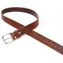 Full Grain Leather Belt For Men Stainless Steel Buckle Black Brown Belt Dress Belt vegetable Tanned Leather 1.5" Wide - 05-5M