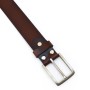 Full Grain Leather Belt For Men Stainless Steel Buckle Black Brown Belt Dress Belt vegetable Tanned Leather - D-08-5G-BR