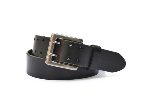 Full Grain Leather Belt For Men Stainless Steel Buckle Black Brown Belt Dress Belt vegetable Tanned Leather 1.5" Wide - 12-5MSK