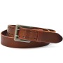 Full Grain Leather Belt For Men Stainless Steel Buckle Black Brown Belt Dress Belt vegetable Tanned Leather 1.5" Wide - 12-5MSK
