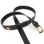 Leather Belts for Men Old School Casual Belt Center Bar Jeans Belt Heavy Duty Antique Solid Brass Buckle Belt 14-5MSJ