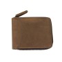 Cowhide Leather Zipper Wallet A103