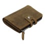 7 in.  Leather Clutch Passport Card Cash Zipper Holder A610