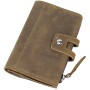 7 in.  Leather Clutch Passport Card Cash Zipper Holder A610