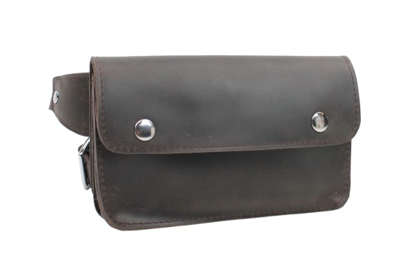 Cowhide Leather Slim Waist Pack Phone Holder B102