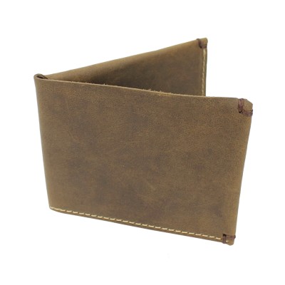 Cowhide Leather Slim Credit Card Cash Holder B12