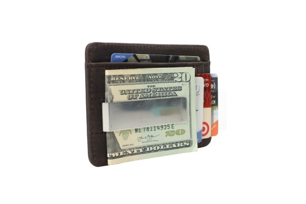 Full Grain Leather Card Cash Holder B157