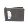 Full Grain Leather Simple Checkbook Cash Folder B159