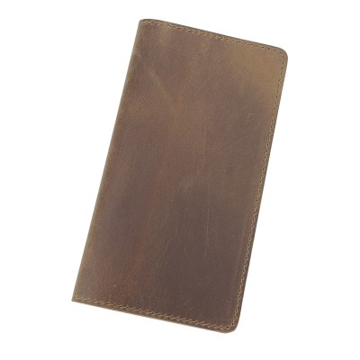 Full Grain Leather Simple Checkbook Cash Folder B160B