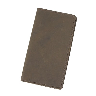 Full Grain Leather Simple Checkbook Cash Folder B160