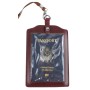 Cowhide Leather Double Side Passport Holder with String B182