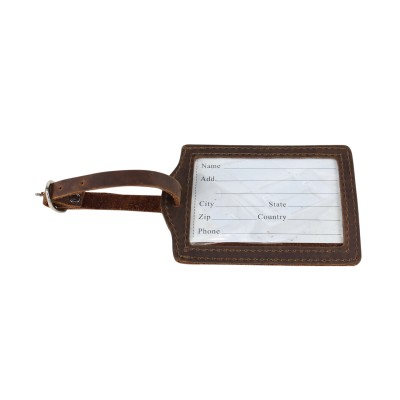 Full Grain Leather Luggage ID Tag B186