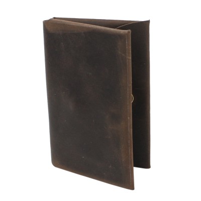 Cowhide Leather Folding Credit Card Cash Holder B25
