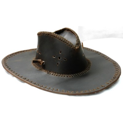 Handmade Full Leather Cowboy Hat LA06
