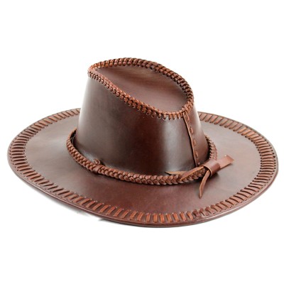 Handmade Full Leather Cowboy Hat LA07