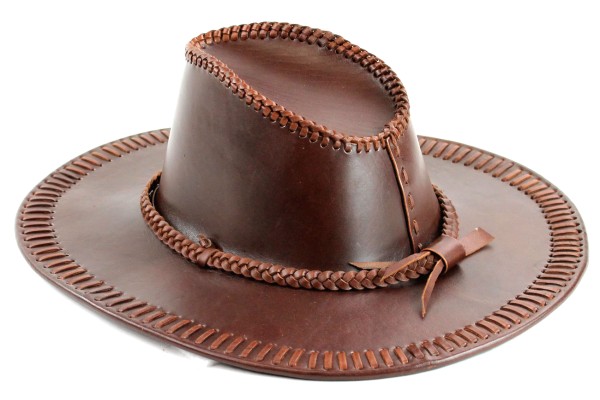 Handmade Full Leather Cowboy Hat LA07