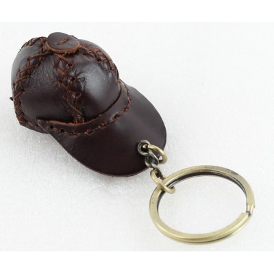 Handmade Full Leather Key Chain LA71 Baseball Hat