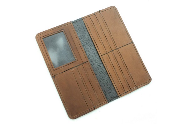 Full Leather Long Style Cowhide Cash ID Holder MA22