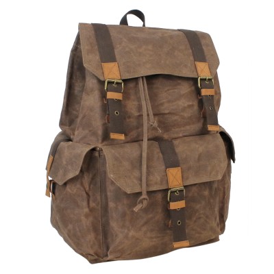 21 in. Super Large Sport Wax Canvas Classic Backpack C04LW