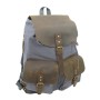 *Clearance* Hiking Sport Cowhide Leather Cotton Canvas Backpack C12