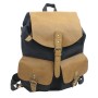 *Clearance* Hiking Sport Cowhide Leather Cotton Canvas Backpack C12