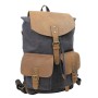 *Clearance* Hiking Sport Cowhide Leather Cotton Canvas Backpack C12