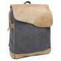 *Clearance* Hiking Sport Cowhide Leather Cotton Canvas Backpack C15