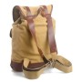 Hiking Sport Cowhide Leather Cotton Canvas Backpack C19 Hiking Sport Cowhide Leather Cotton Canvas Backpack C19