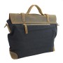 *Clearance* Casual Style Cowhide Leather Cotton Canvas Messenger Bag C41