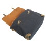*Clearance* Casual Style Cowhide Leather Cotton Canvas Messenger Bag C41