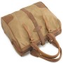 *Clearance* Casual Style Art Design Cowhide Cotton Canvas Shoulder Bag C44