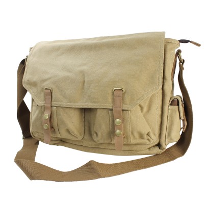 15 in. Casual Style Shoulder Messenger Bag Canvas Laptop Bag Canvas Bag C52L