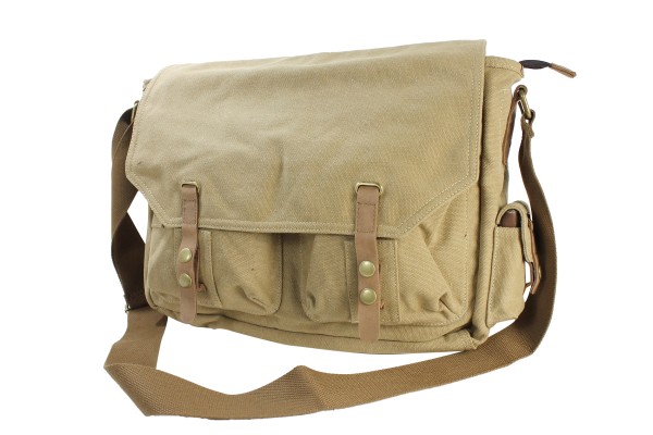 15 in. Casual Style Shoulder Messenger Bag Canvas Laptop Bag Canvas Bag C52L