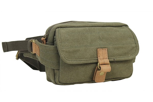 8 in. Small Stylish Canvas Waist Bag C85