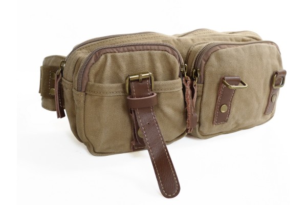 10 in.  Stylish Canvas Waist Bag C92