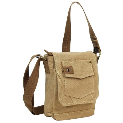 8 in. Tall Small Canvas Slim Sling Shoulder Bag C93