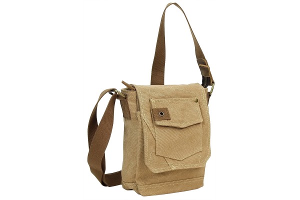 8 in. Tall Small Canvas Slim Sling Shoulder Bag C93