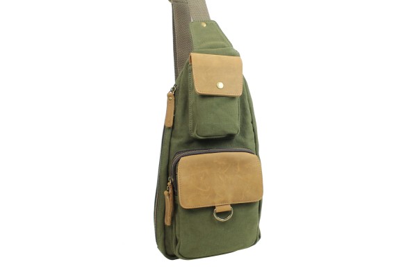 Long Shape Slide Canvas Shoulder Chest Pack CK81