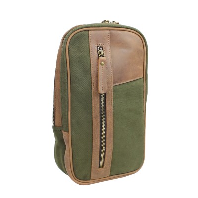 Sale = Dual Compartments Cotton Canvas Travel Chest Pack CK86