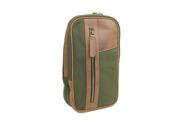 Sale = Dual Compartments Cotton Canvas Travel Chest Pack CK86