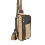 Sale = Dual Compartments Cotton Canvas Travel Chest Pack CK86