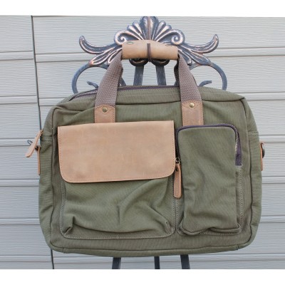 15 in. Casual Style Canvas Laptop Messenger Bag CM01