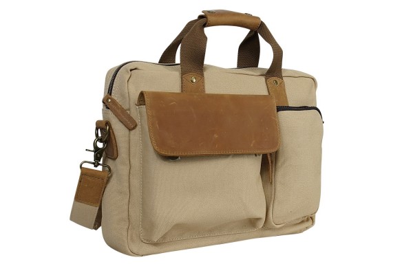 15 in. Casual Style Canvas Laptop Messenger Bag CM01