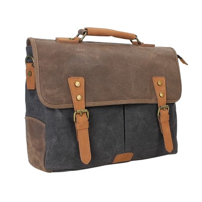 Vintage Cotton Wax Canvas Laptop Messenger Bag CM19W